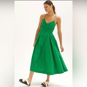 Petal & pup lace up corset back midi dress nwot